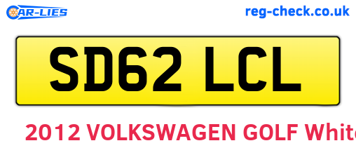 SD62LCL are the vehicle registration plates.