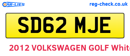 SD62MJE are the vehicle registration plates.