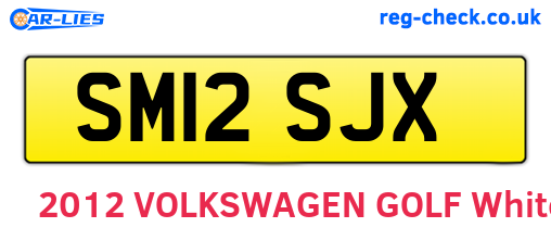 SM12SJX are the vehicle registration plates.