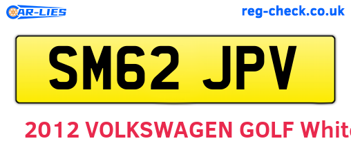 SM62JPV are the vehicle registration plates.