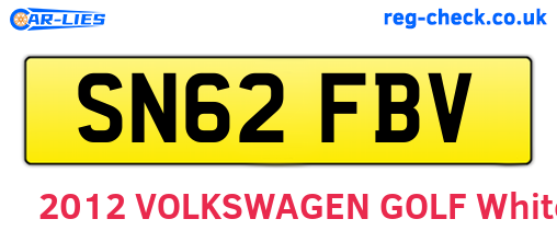 SN62FBV are the vehicle registration plates.