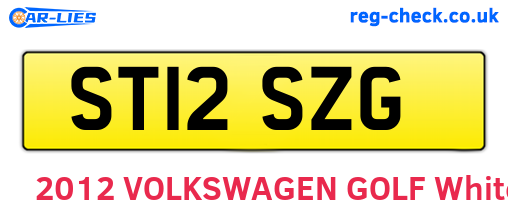 ST12SZG are the vehicle registration plates.