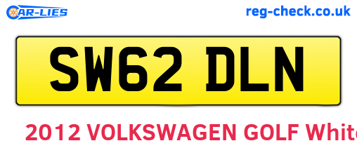 SW62DLN are the vehicle registration plates.