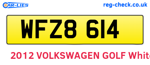 WFZ8614 are the vehicle registration plates.