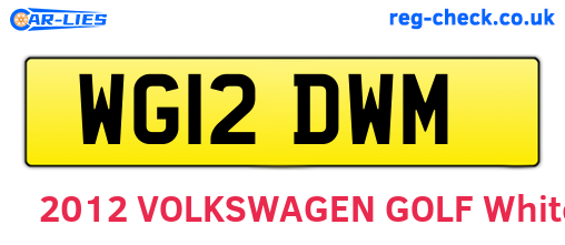 WG12DWM are the vehicle registration plates.