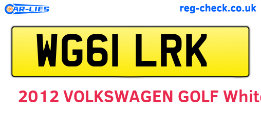 WG61LRK are the vehicle registration plates.