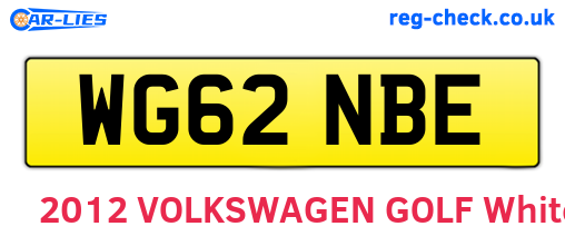 WG62NBE are the vehicle registration plates.