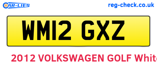 WM12GXZ are the vehicle registration plates.