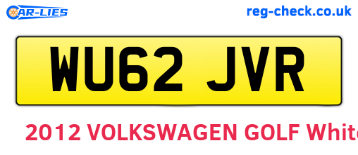 WU62JVR are the vehicle registration plates.