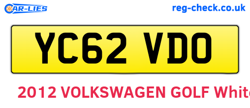 YC62VDO are the vehicle registration plates.