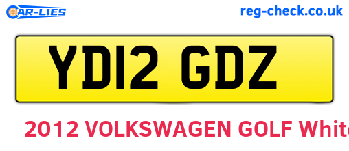 YD12GDZ are the vehicle registration plates.