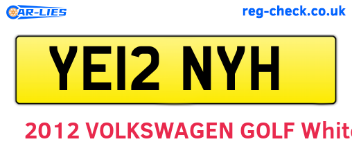YE12NYH are the vehicle registration plates.