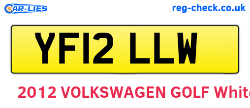 YF12LLW are the vehicle registration plates.