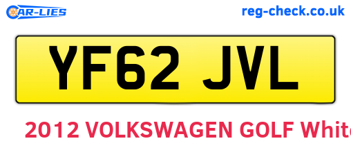 YF62JVL are the vehicle registration plates.