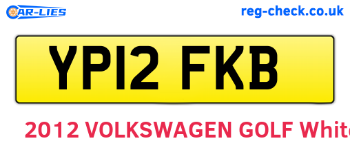 YP12FKB are the vehicle registration plates.