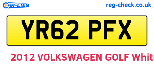 YR62PFX are the vehicle registration plates.