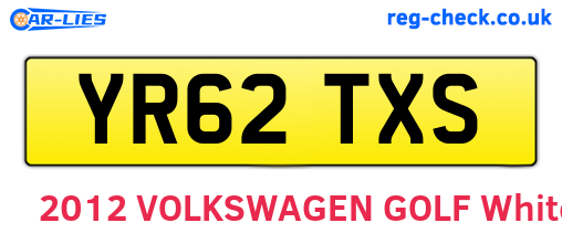 YR62TXS are the vehicle registration plates.