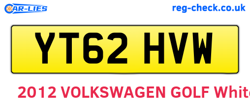 YT62HVW are the vehicle registration plates.
