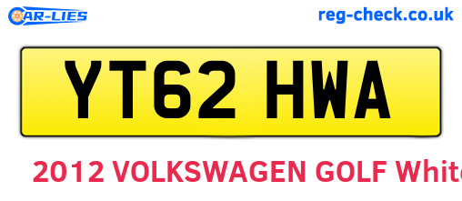 YT62HWA are the vehicle registration plates.
