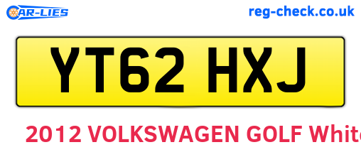 YT62HXJ are the vehicle registration plates.
