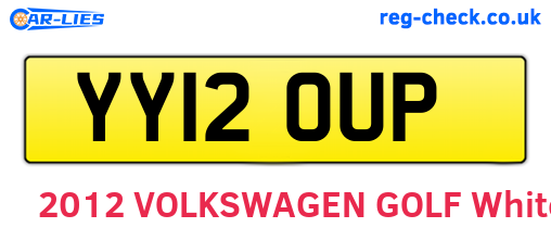 YY12OUP are the vehicle registration plates.