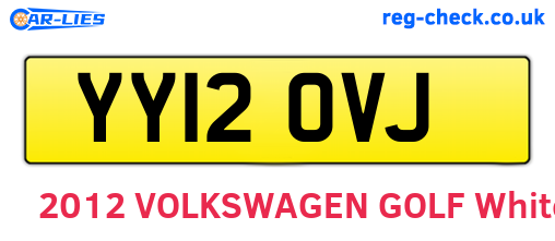 YY12OVJ are the vehicle registration plates.
