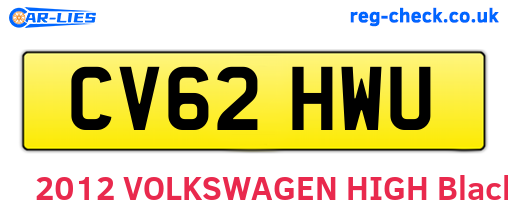 CV62HWU are the vehicle registration plates.