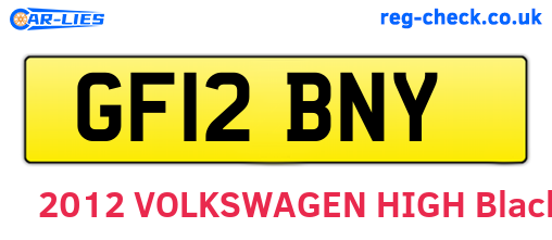 GF12BNY are the vehicle registration plates.