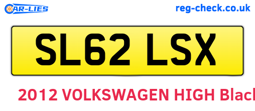 SL62LSX are the vehicle registration plates.