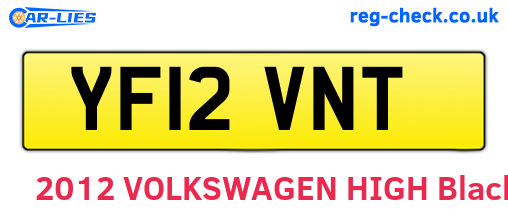 YF12VNT are the vehicle registration plates.