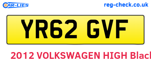 YR62GVF are the vehicle registration plates.