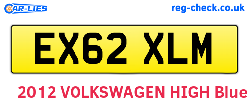 EX62XLM are the vehicle registration plates.