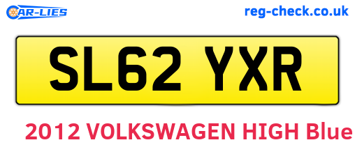 SL62YXR are the vehicle registration plates.