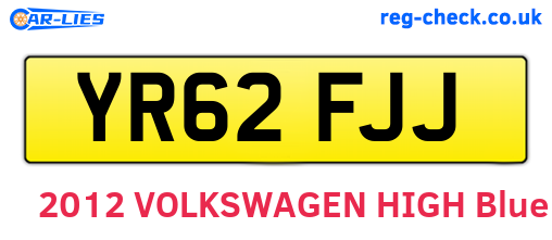 YR62FJJ are the vehicle registration plates.