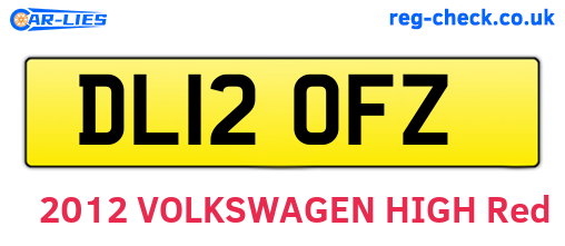 DL12OFZ are the vehicle registration plates.