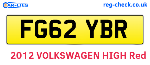 FG62YBR are the vehicle registration plates.