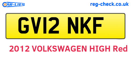 GV12NKF are the vehicle registration plates.