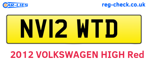 NV12WTD are the vehicle registration plates.