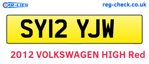 SY12YJW are the vehicle registration plates.