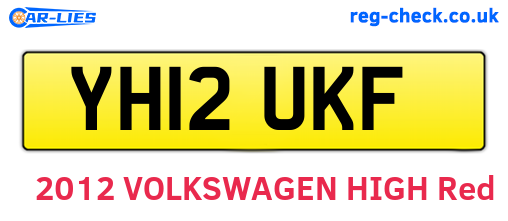 YH12UKF are the vehicle registration plates.