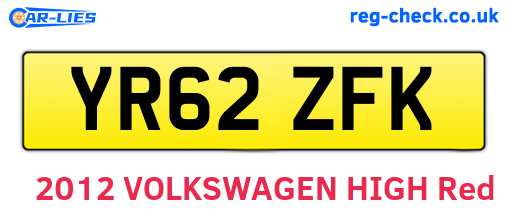YR62ZFK are the vehicle registration plates.