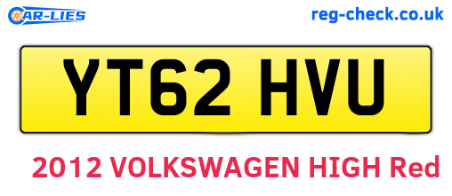 YT62HVU are the vehicle registration plates.