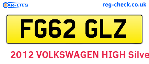 FG62GLZ are the vehicle registration plates.