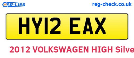 HY12EAX are the vehicle registration plates.