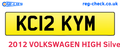 KC12KYM are the vehicle registration plates.