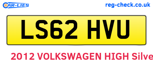 LS62HVU are the vehicle registration plates.