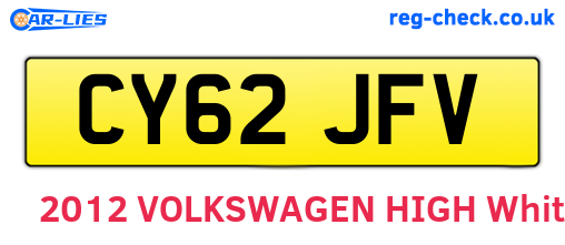 CY62JFV are the vehicle registration plates.