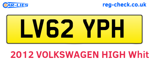 LV62YPH are the vehicle registration plates.