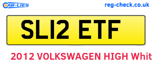 SL12ETF are the vehicle registration plates.