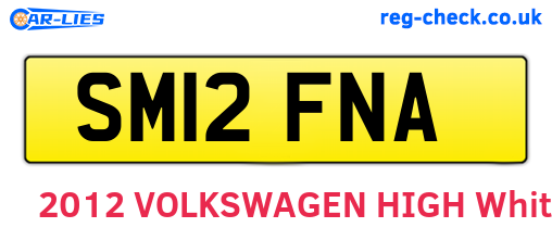 SM12FNA are the vehicle registration plates.